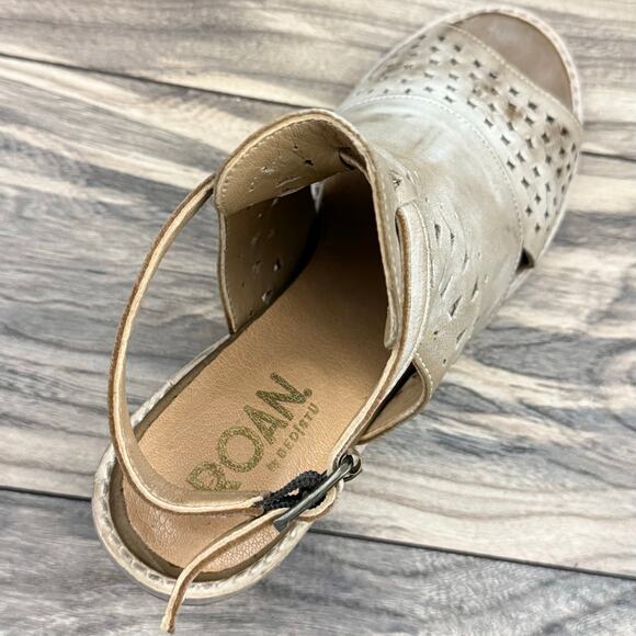 NIB Roan by Bed Stu Christine P 8 Nubuck Open Toe Ankle Strap Perforated Sandal - Picture 8 of 14